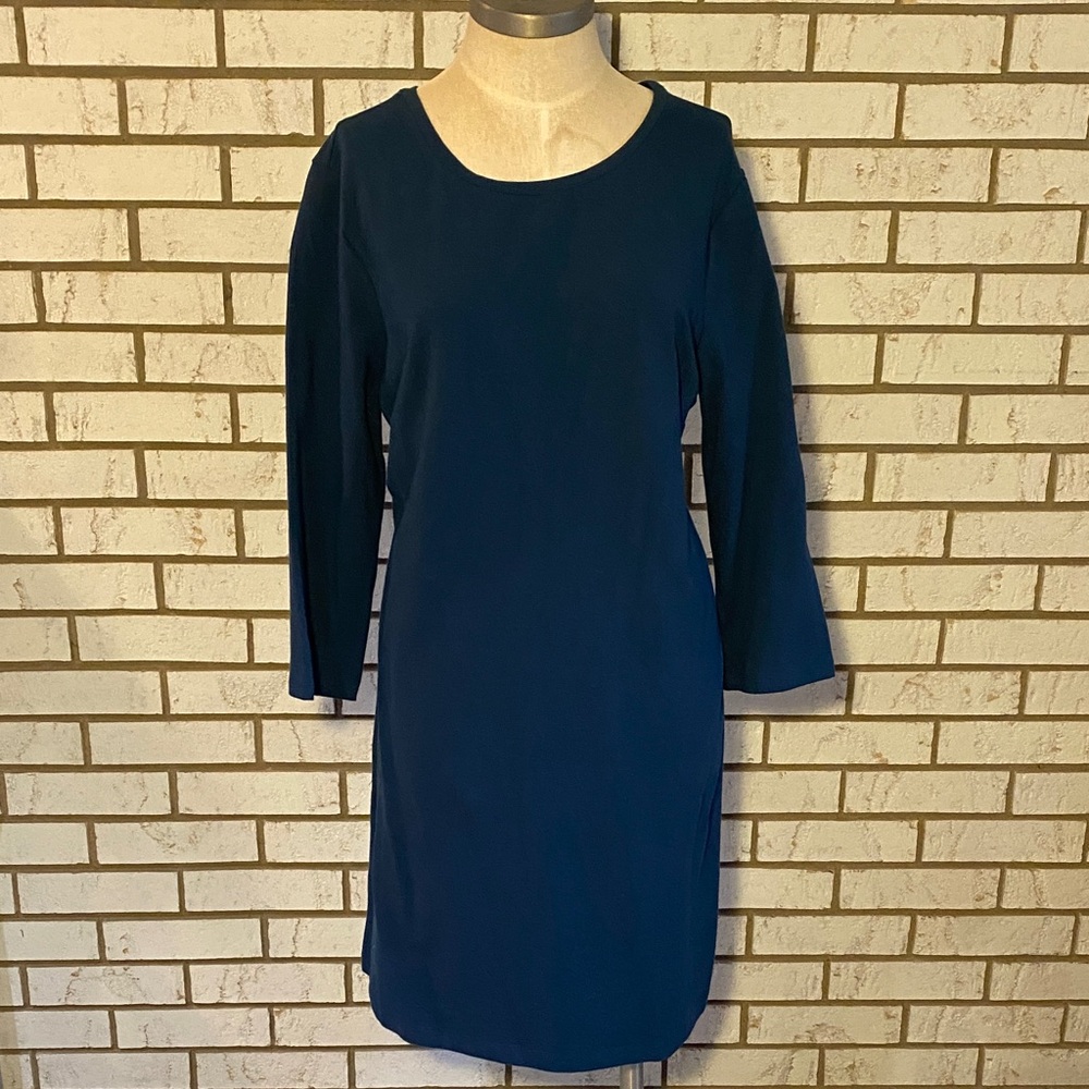 Old Navy Dark Teal Long-Sleeve Sheath Dress